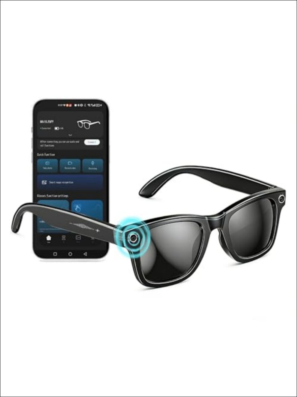 Smart Camera Sunglasses 8MP HD Video 32GB UV400